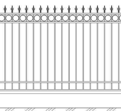 Кованый забор 405