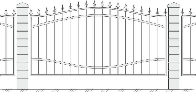 Кованый забор 408 Кованый забор 408