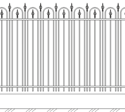 Кованый забор 423