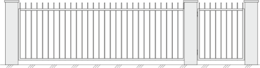 Кованые ворота с калиткой 501